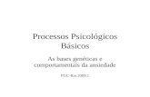 Processos Psicológicos Básicos As bases genéticas e comportamentais da ansiedade PUC-Rio 2009.1.