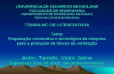 UNIVERSIDADE EDUARDO MONDLANE FACULDADE DE ENGENHARIA DEPARTAMENTO DE ENGENHARIA MECÂNICA Ramo de Construcão Mecânica TRABALHO DE LICENCIATURA Tema: Preparação.