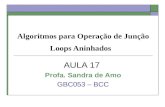 Algoritmos para Operação de Junção Loops Aninhados AULA 17 Profa. Sandra de Amo GBC053 – BCC.