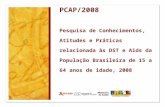 PCAP/2008 Pesquisa de Conhecimentos, Atitudes e Práticas relacionada às DST e Aids da População Brasileira de 15 a 64 anos de idade, 2008.