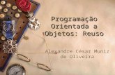 Programação Orientada a Objetos: Reuso Alexandre César Muniz de Oliveira.