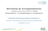 Workshop de Acompanhamento (relativo aos anos 2007 e 2008) Matemática, Probabilidade e Estatística PROGRAMA DE PÓS-GRADUAÇÃO EM MATEMÁTICA INSTITUTO DE.