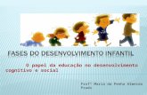 O papel da educação no desenvolvimento cognitivo e social Profª Maria da Penha Almeida Prado.