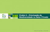 Missão de Supervisão, 11 Maio 2009 Probio II – Priorização da Biodiversidade no Setor Privado.