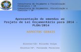 Apresentação de emendas ao Projeto de Lei Orçamentária para 2014 - PLOA/2014 ASPECTOS GERAIS Consultoria de Orçamento e Fiscalização Financeira / CD Consultoria.
