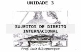 SUJEITOS DE DIREITO INTERNACIONAL Prof. Luiz Albuquerque 1Luiz Albuquerque UNIDADE 3.