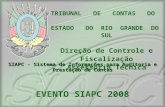 SIAPC - Sistema de Informações para Auditoria e Prestação de Contas EVENTO SIAPC 2008 TRIBUNAL DE CONTAS DO ESTADO DO RIO GRANDE DO SUL Direção de Controle.