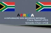 Clara Nassif nº03 Simeão Chen nº18  Hoje apresentaremos um pouco dos recursos minerais da África como: o carvão, gás natural, o diamante...
