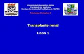 Transplante renal Caso 1 Universidade Federal da Bahia Faculdade de Medicina Serviço de Anatomia Patológica do HUPES Patologia Cirúrgica II.