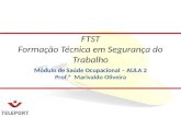 Módulo de Saúde Ocupacional – AULA 2 Prof.º Marivaldo Oliveira FTST Formação Técnica em Segurança do Trabalho.
