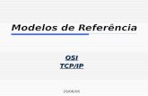 Modelos de Referência OSITCP/IP29/06/06.  Camadas de Protocolos  Modelo de Referência OSI Funcionamento Camadas e Funcionalidades  Modelo de Referência.