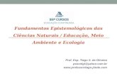 Prof. Esp. Tiago S. de Oliveira psicotigl@yahoo.com.br  Fundamentos Epistemológicos das Ciências Naturais / Educação, Meio.