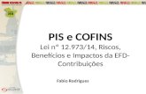 PIS e COFINS Lei nº 12.973/14, Riscos, Benefícios e Impactos da EFD- Contribuições Fabio Rodrigues.