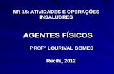 NR-15: ATIVIDADES E OPERAÇÕES INSALUBRES PROF° LOURIVAL GOMES PROF° LOURIVAL GOMES Recife, 2012 AGENTES FÍSICOS.