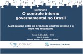 Seminário O controle interno governamental no Brasil A articulação entre os órgãos de controle interno e o foco nos resultados Ronald da Silva Balbe –