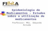 Epidemiologia de Medicamentos – Estudos sobre a utilização de medicamentos Professor: MSc. Eduardo Arruda.