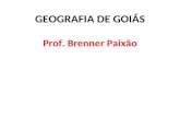 GEOGRAFIA DE GOIÁS Prof. Brenner Paixão. Raio-X de Goiás  REGIÃO: CENTRO-OESTE  ÁREA: 340.111,78 (12º)  POPULAÇÃO: 6.004.045 CENSO IBGE (2010) 90%