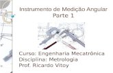 Instrumento de Medição Angular Parte 1 Curso: Engenharia Mecatrônica Disciplina: Metrologia Prof. Ricardo Vitoy.