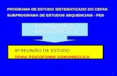 PROGRAMA DE ESTUDO SISTEMATIZADO DO CEFAK SUBPROGRAMA DE ESTUDOS SEQUENCIAIS - PES 8ª REUNIÃO DE ESTUDO TEMA : PSICOFONIA SONAMBÚLICA 1.