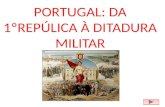 PORTUGAL: DA 1ºREPÚLICA À DITADURA MILITAR. A crise e a queda da monarquia O clima de crise A difusão dos ideias socialistas e republicanosA difusão dos
