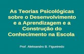 As Teorias Psicológicas sobre o Desenvolvimento e a Aprendizagem e a Construção do Conhecimento na Escola Prof. Aleksandro B. Figueiredo.