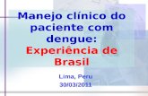 Manejo clínico do paciente com dengue: Experiência de Brasil Lima, Peru 30/03/2011.