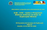 Ministério de Minas e Energia Secretaria de Geologia, Mineração e Transformação Mineral Alternativas e propostas para enfrentamento da crise 8:30 – 8:50.
