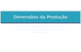 As principais variáveis de uma produção e os tipos de processos produtivos Dimensões da Produção.