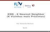 1 KNN – K Nearest Neighbor (K Vizinhos mais Próximos) Prof. Alexandre Monteiro Recife.