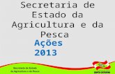 Secretaria de Estado da Agricultura e da Pesca Ações 2013.