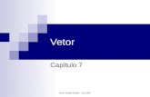 Vetor Capítulo 7 Prof. André Retek - Col JSP. Vetor Segmento de reta orientado que possui 3 características: V - Módulo: tamanho do segmento da reta -