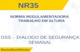DSS - DIALOGO DE SEGURANÇA SEMANAL NORMA REGULAMENTADORA TRABALHO EM ALTURA NR35.