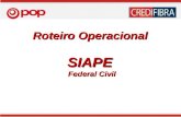 Roteiro Operacional SIAPE Federal Civil. Tipo de Pessoa  Pessoa Física, civis ativos ou inativos das Empresas Públicas Federais do Poder Executivo, pensionistas.