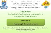 PROGRAMA DE PÓS-GRADUAÇÃO EM ECOLOGIA E BIOMONITORAMETO Mestrado Profissional em Ecologia Aplicada à Gestão Ambiental Disciplinas: Ecologia de indivíduos.