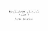 Realidade Virtual Aula 4 Remis Balaniuk. Exercício de Montagem de um objeto 3D –Escreva um projeto no Chai que crie um cubo, centrado na origem do sistema.