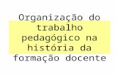 Organização do trabalho pedagógico na história da formação docente.