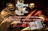 Solenidade de S. Pedro e S. Paulo SOLENIDADE DE S. PEDRO E S. PAULO Act 12,1-11 Salmo 33 (34)) 2 Timóteo 4,6-8.17-18 Mateus 16,13-19 APROFUNDANDO OS.