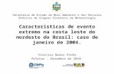 Características de evento extremo na costa leste do nordeste do Brasil: caso de janeiro de 2004. Vinícius Nunes Pinho Pelotas – Dezembro de 2010. Secretaria.