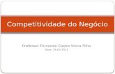 Professor Fernando Castro Vieira Filho Data: 26-04-2011 Competitividade do Negócio.