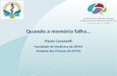 Quando a memória falha… Paulo Caramelli Faculdade de Medicina da UFMG Hospital das Clínicas da UFMG.