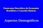 1 Panorama Descritivo da Economia Brasileira e Conceito Básicos Aspectos Demográficos.
