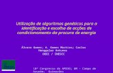 Utilização de algoritmos genéticos para a identificação e escolha de acções de condicionamento da procura de energia Álvaro Gomes; A. Gomes Martins; Carlos.