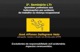 2º. Seminário LTr Questões polêmicas nas Indenizações por acidente do trabalho ou doença ocupacional José Affonso Dallegrave Neto advogado, mestre e doutor.