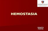 HEMOSTASIA RENATTA PONTES. Conceito É o equilíbrio da interação entre os mecanismos que mantém o sangue fluído dentro vaso, sem coagular (trombose) e.