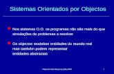Objectos Introdução (c)AB,20001 Sistemas Orientados por Objectos Nos sistemas O.O. os programas não são mais do que simulações de problemas a resolver.