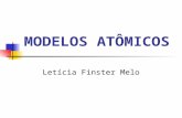 MODELOS ATÔMICOS Letícia Finster Melo. O ATOMISMO GREGO A teoria atomística começou a ser edificada por volta do quinto século antes de Cristo pelos filósofos.