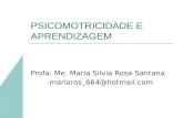PSICOMOTRICIDADE E APRENDIZAGEM Profa. Me. Maria Silvia Rosa Santana mariaros_664@hotmail.com.