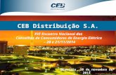 CEB Distribuição S.A. XVI Encontro Nacional dos Conselhos de Consumidores de Energia Elétrica – 20 e 21/11/2014 Brasília, 20 de novembro de 2014.