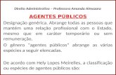 Direito Administrativo – Professora Amanda Almozara AGENTES PÚBLICOS Designação genérica. Abrange todas as pessoas que mantém uma relação profissional.