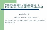Organização Judiciária e Práticas Registral/Notarial Secretarias Judiciais Os Quadros de Pessoal das Secretarias Judiciais Módulo 5.